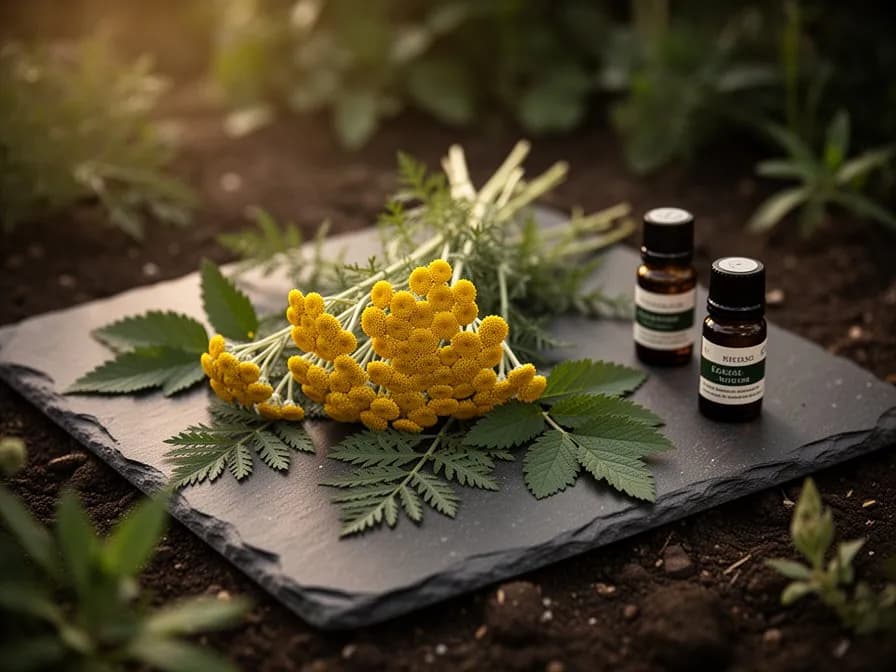 Spray de tanaceto contra plagas del jardín