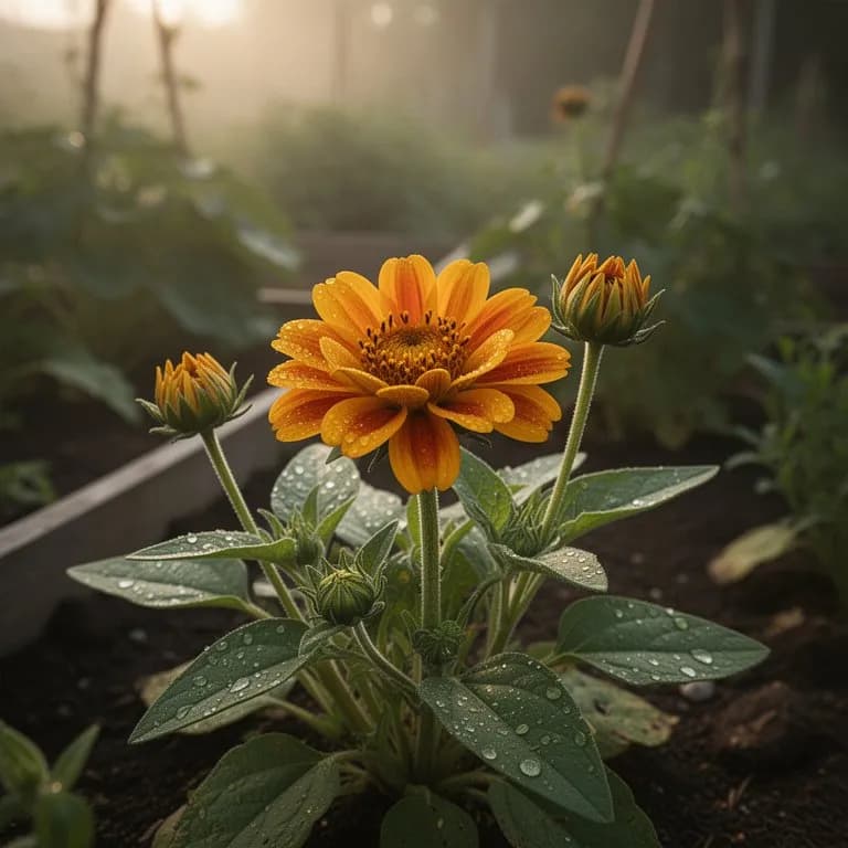 Monarchfalter trinkt Nektar an einer Tithonia-Blüte