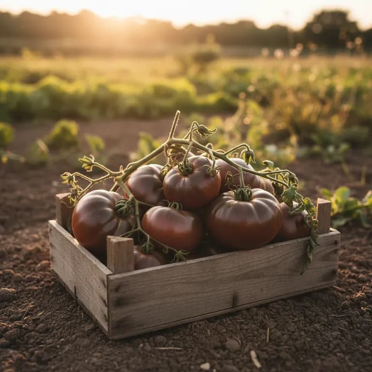 Cherokee Purple tomatoes ready to harvest