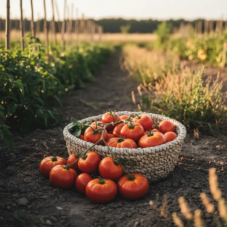 Early Girl tomatoes ready to harvest