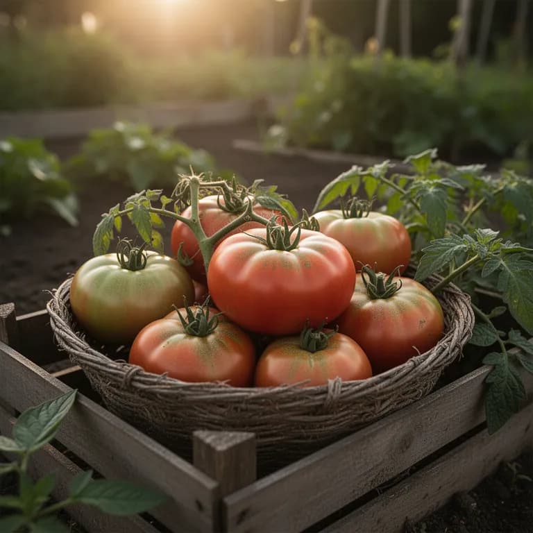 Enormous ripe pink Mortgage Lifter tomato held in two hands showing its impressive size