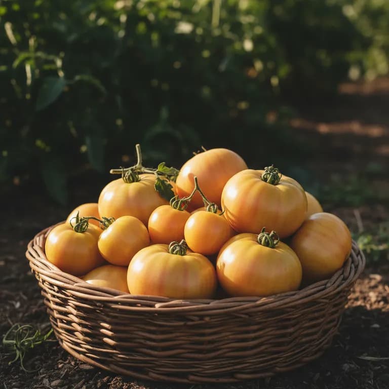 Pineapple tomatoes ready to harvest