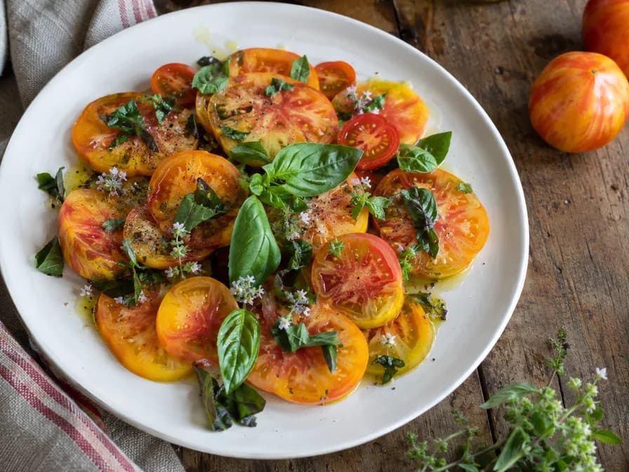 Marbled Cherry and Burrata Salad