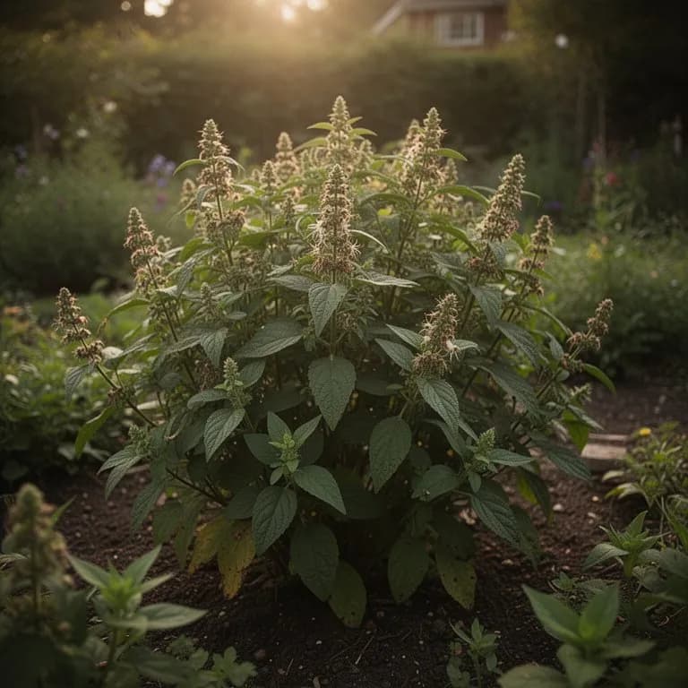 Planta adulta del dolor de muelas con abundante follaje verde