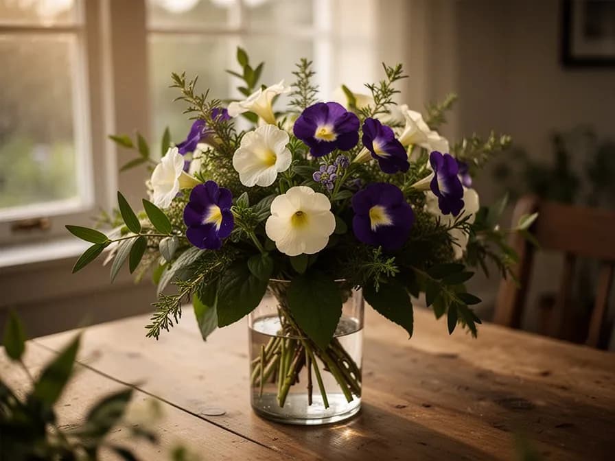 Cubitos florales de torenia