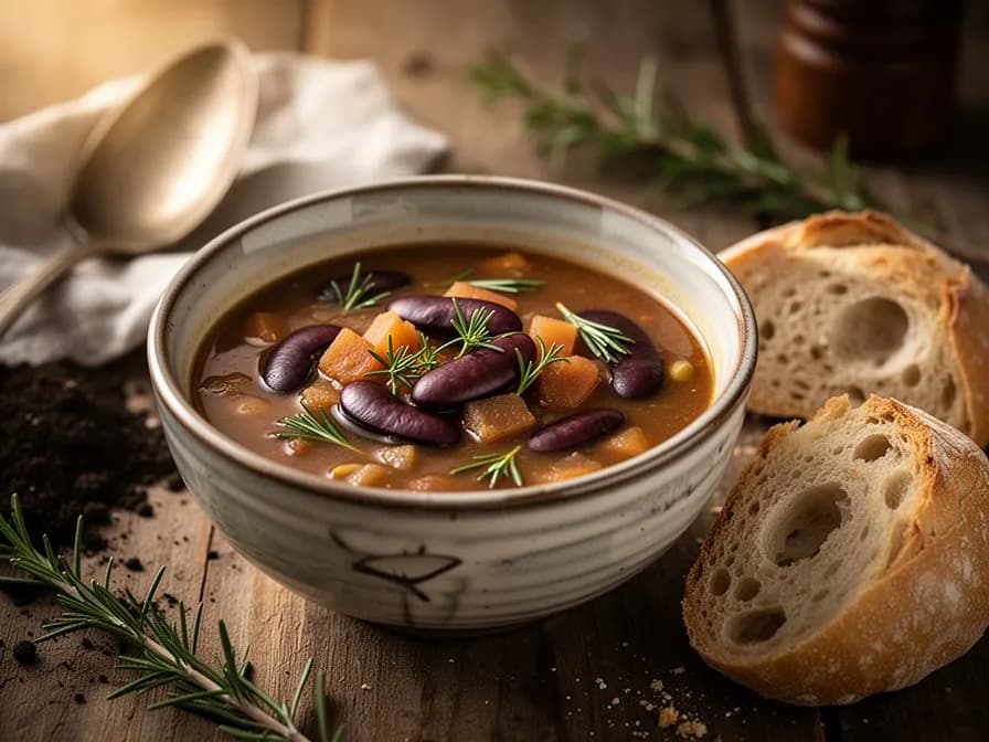 Samtbohnen-Curry (Kerala-Art)