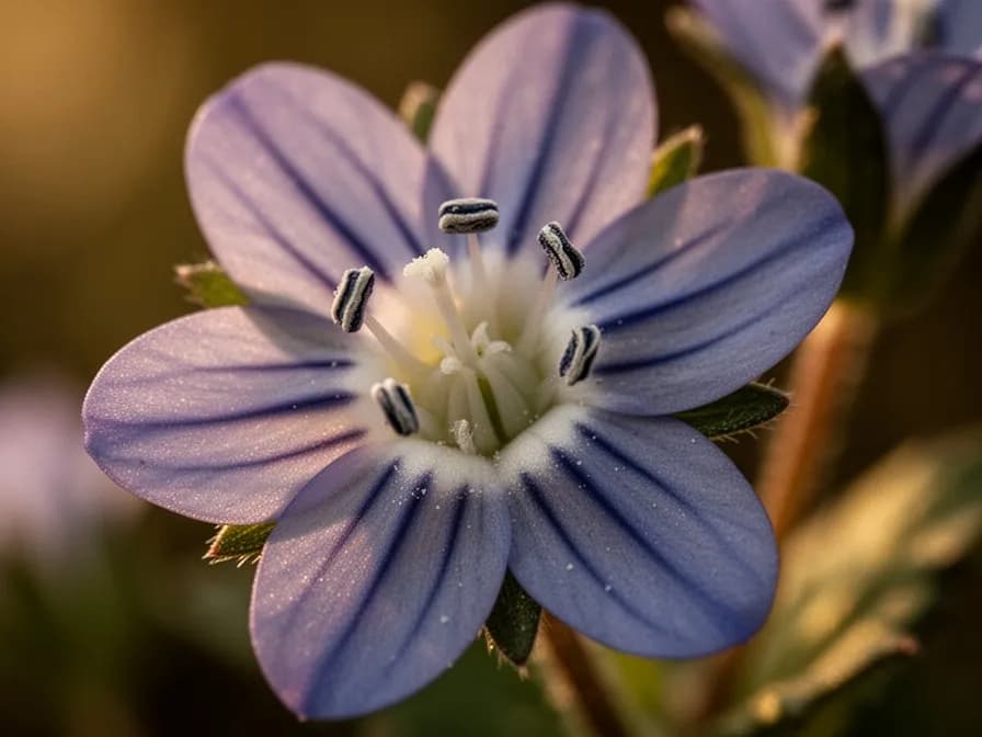Gepresste Ehrenpreis-Blüten-Eiswürfel