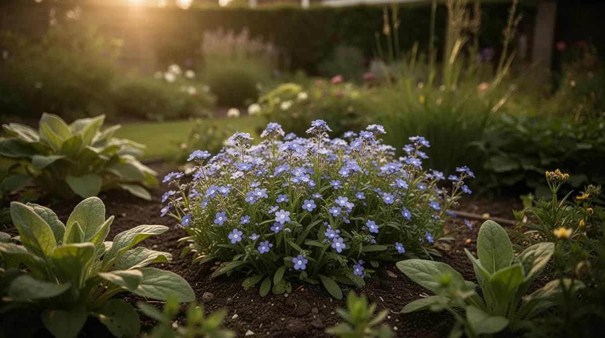 Veronica spicata plantada a lo largo de una bordura soleada del jardín