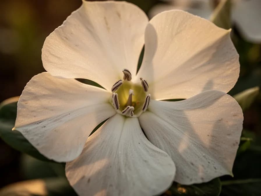 Nahaufnahme des glänzenden dunkelgrünen Vinca-Laubs