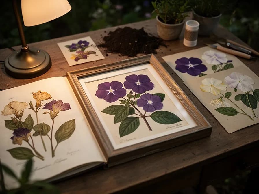 Getrocknete Vinca-Blüten-Potpourri-Mischung