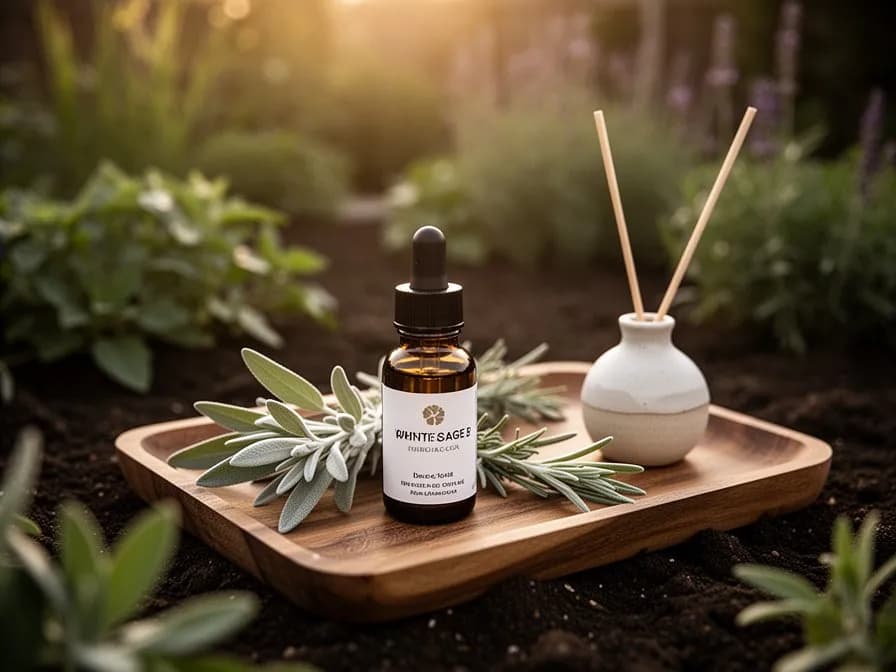 Té herbal de salvia blanca y miel