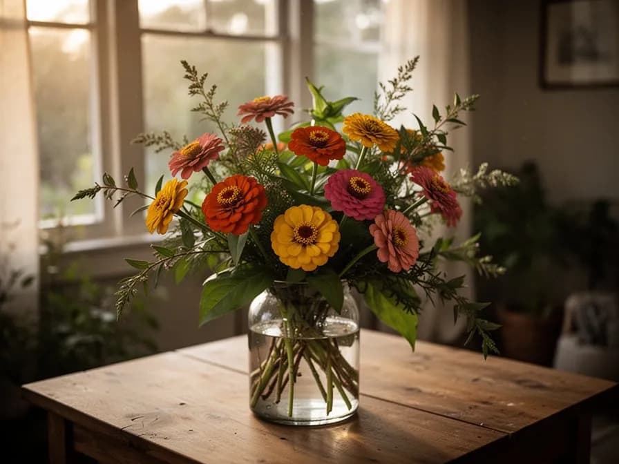 Zinnia Petal Garden Salad
