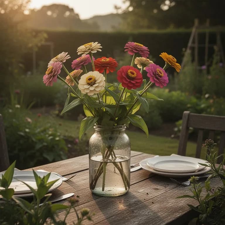 Té ligero de pétalos de zinnia