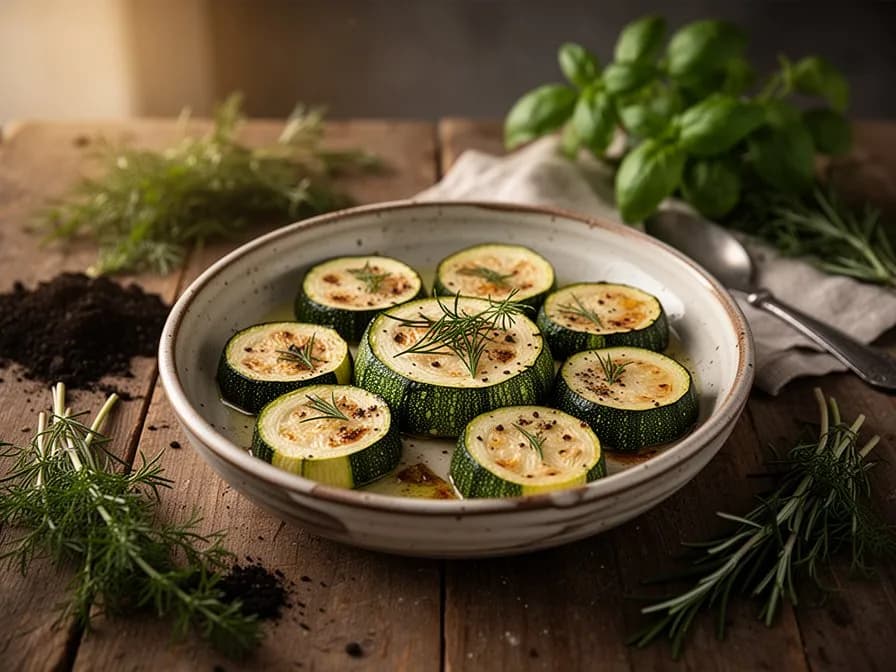 Grilled Round Zucchini Steaks