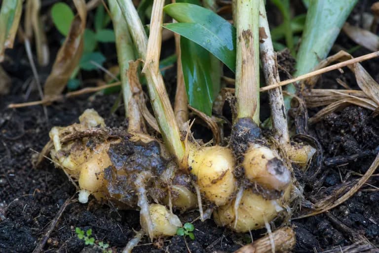 Pudrición de rizomas (Pythium)