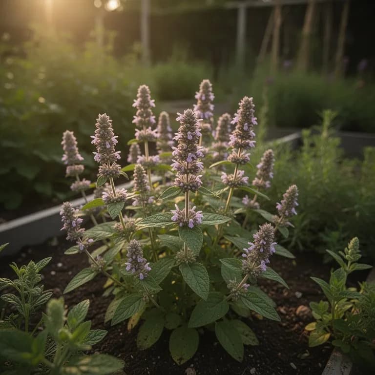 Bienen und Schmetterlinge besuchen Anis-Ysop-Blütenähren in einem Bestäubungsgarten