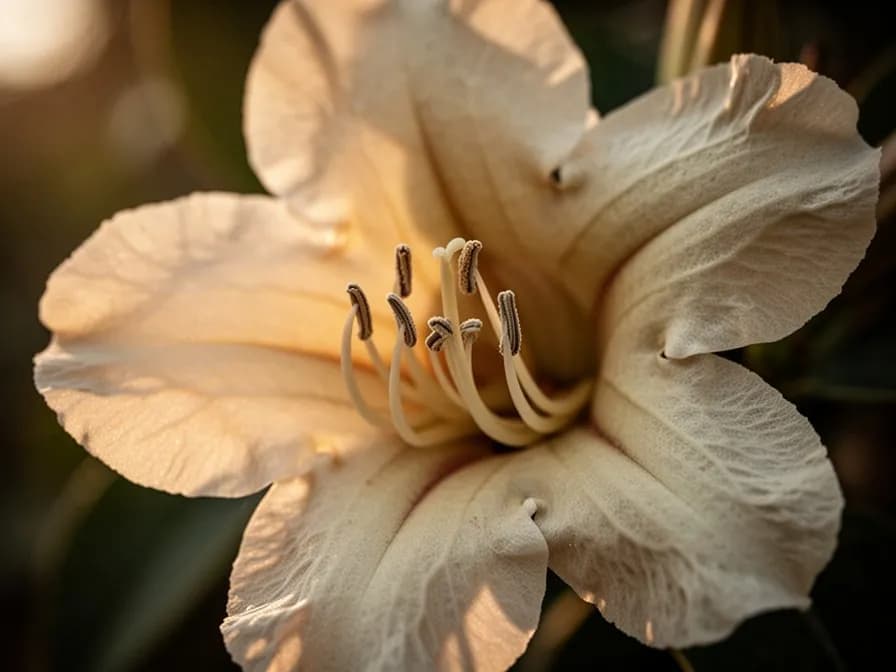 Cross-section of a cross-vine stem showing the distinctive cross pattern