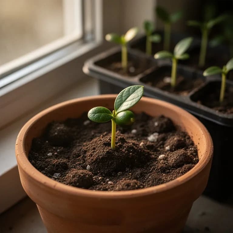 Lima caviar - Germinación y plántula