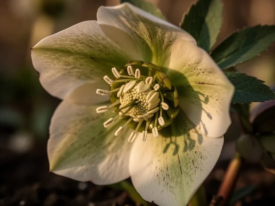 Eine Sammlung von Christrosensorten in Weiß, Rosa, Violett und gefleckten Mustern