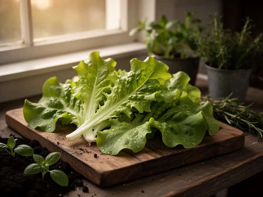 Red oak leaf lettuce displaying deep burgundy lobed foliage