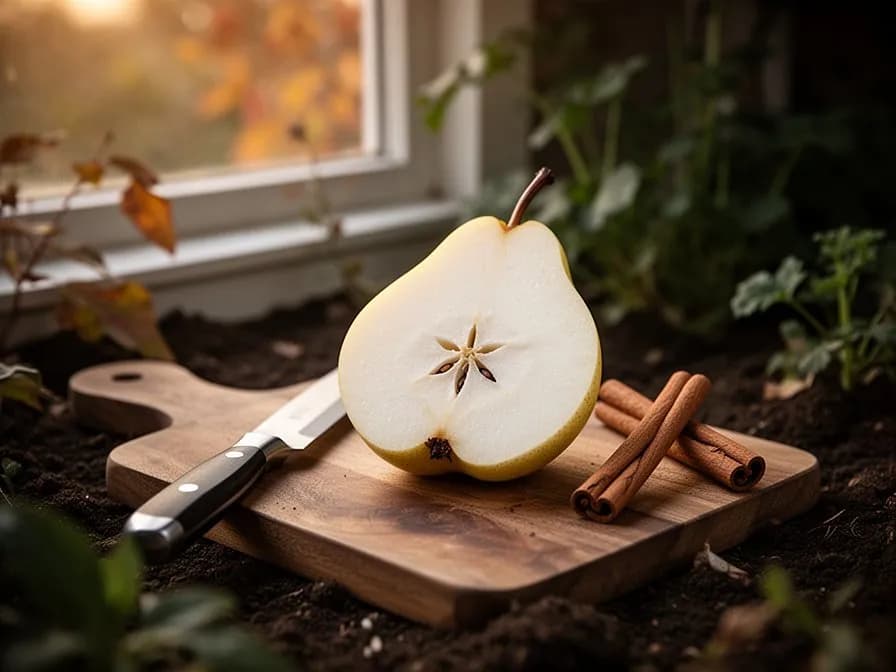 Comice Pear and Gorgonzola Crostini