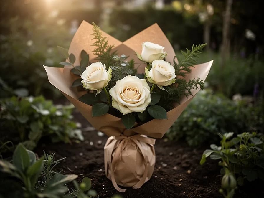 Pétalos de rosa secos extendidos sobre una superficie de madera