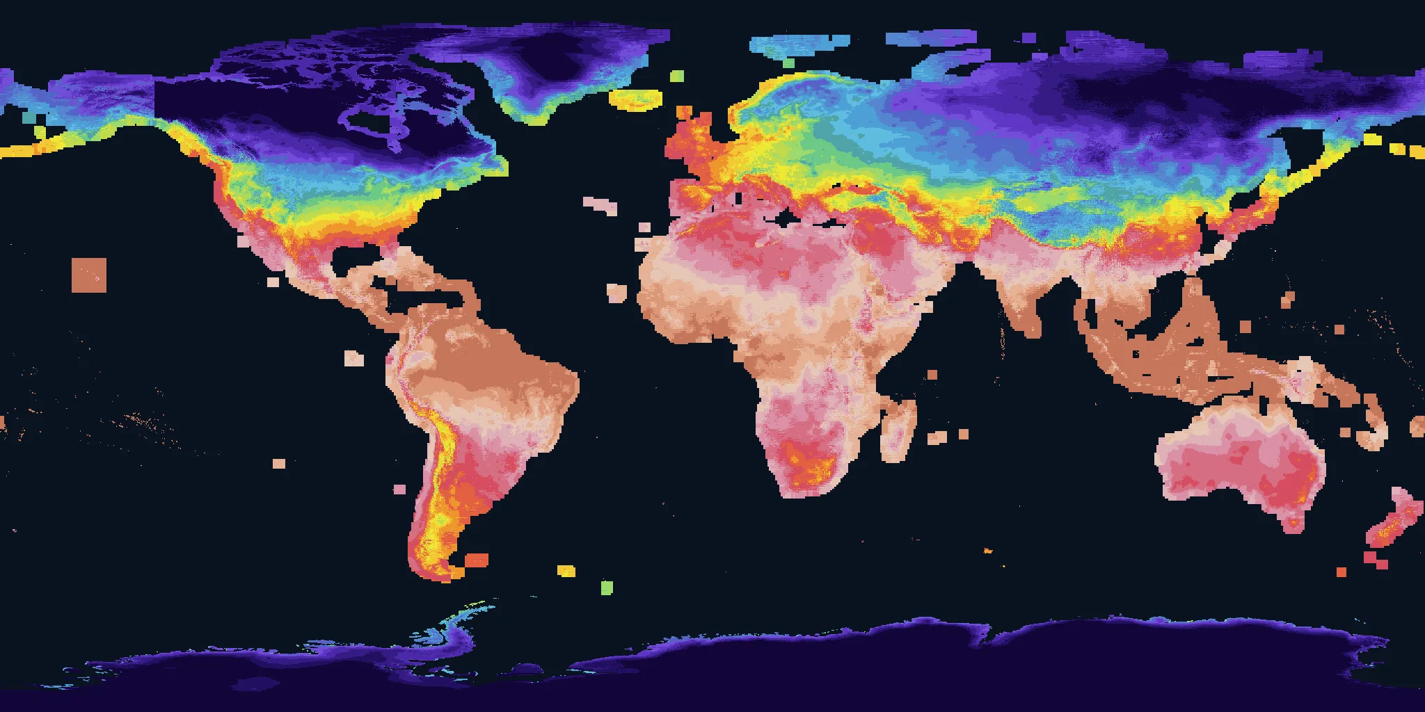 Mapa mundial de zonas de rusticidad